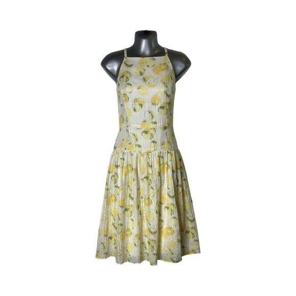 Ann Taylor Dresses & Skirts - Vintage Inspired Fit and Flare Lemon Print Anne Taylor Sleeveless Dress Size 2